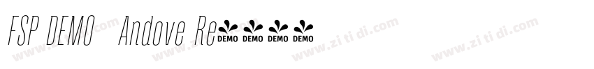 FSP DEMO   Andove Re字体转换
